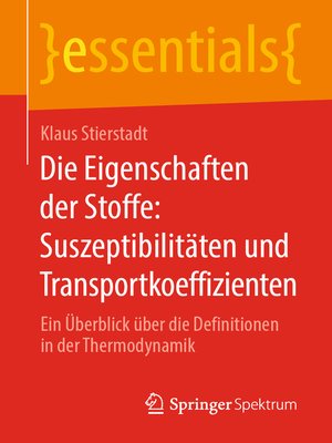 cover image of Die Eigenschaften der Stoffe